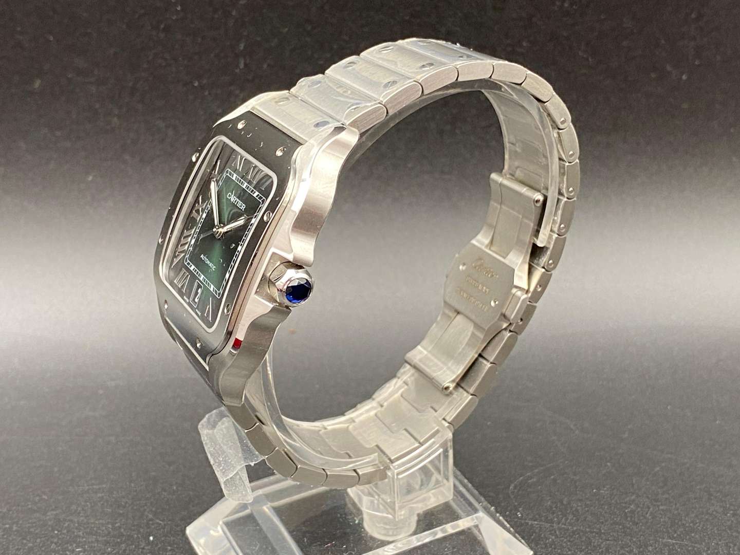 <p>CARTIER, SANTOS DE CARTIER WITH BOX AND PAPERS, REF WSSA0062, 4072485843EY</p>