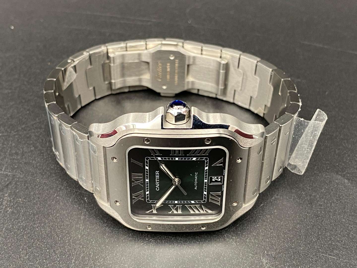 <p>CARTIER, SANTOS DE CARTIER WITH BOX AND PAPERS, REF WSSA0062, 4072485843EY</p>
