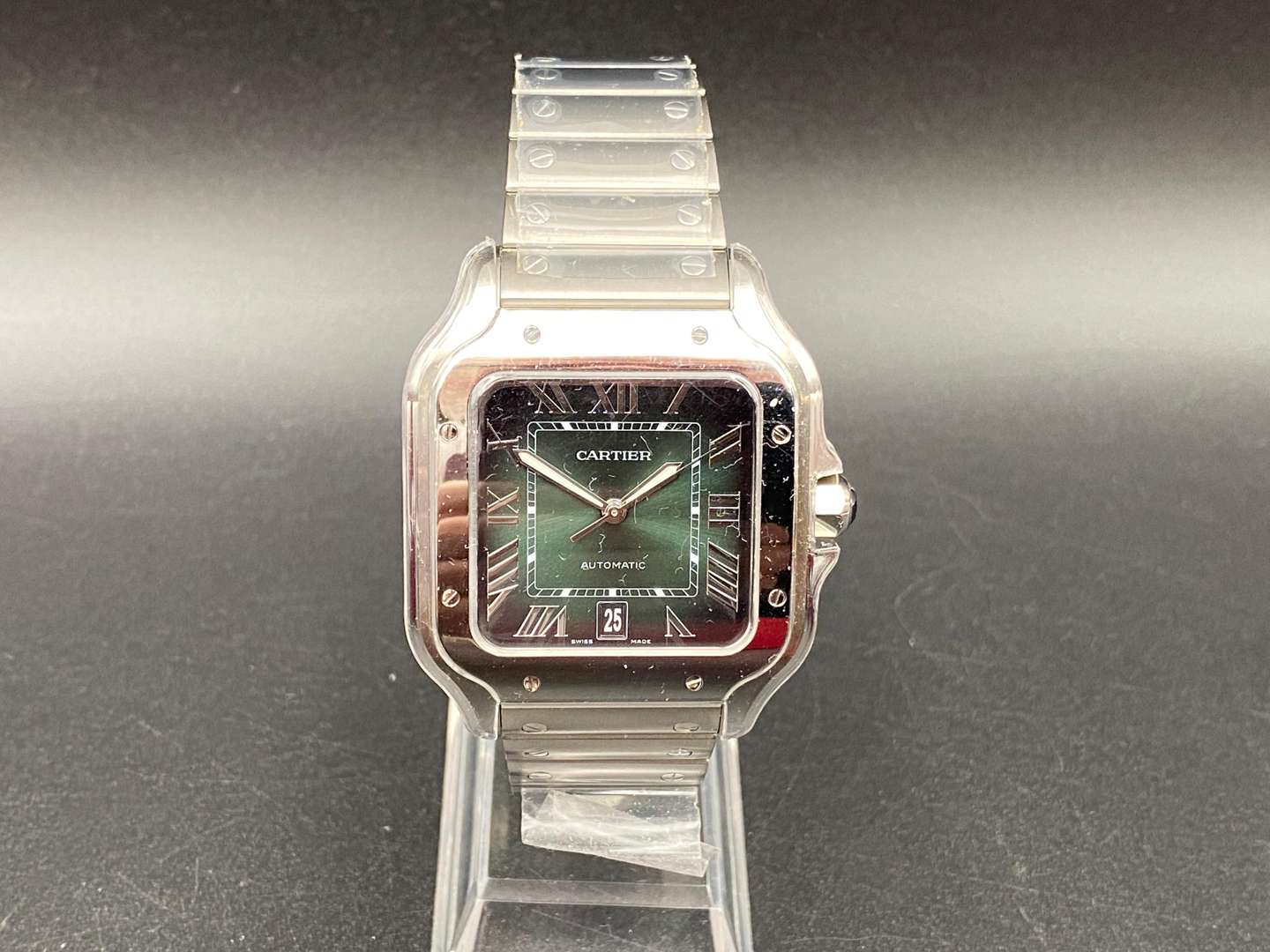 <p>CARTIER, SANTOS DE CARTIER WITH BOX AND PAPERS, REF WSSA0062, 4072485843EY</p>