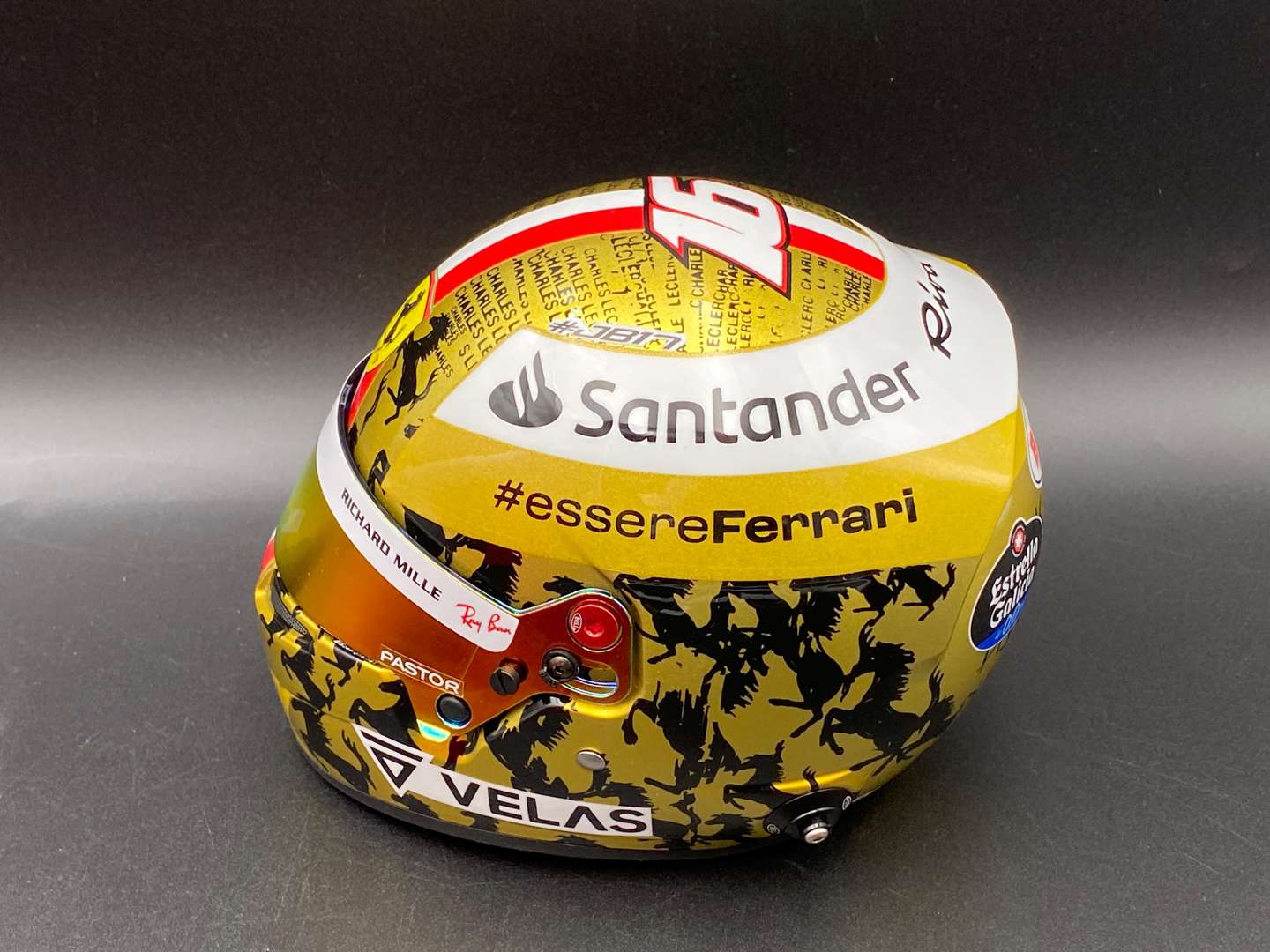 <p>BELL MINI HELMETS FOR FERRARI, 2022 CHARLES LECLERC</p>