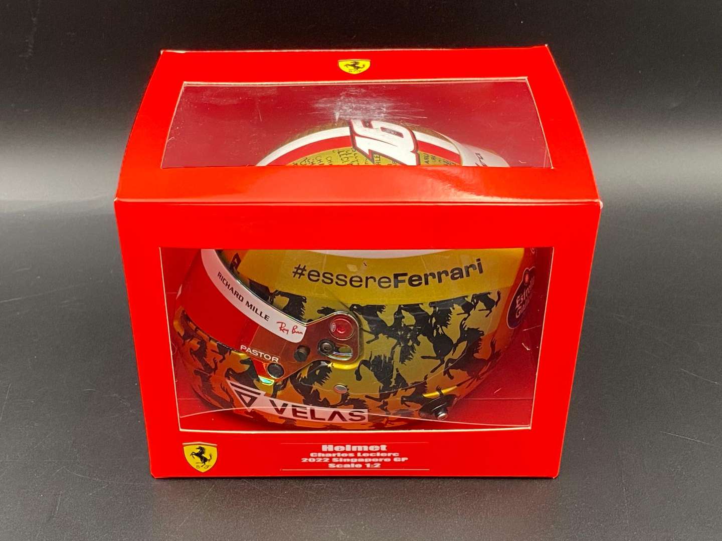 <p>BELL MINI HELMETS FOR FERRARI, 2022 CHARLES LECLERC</p>