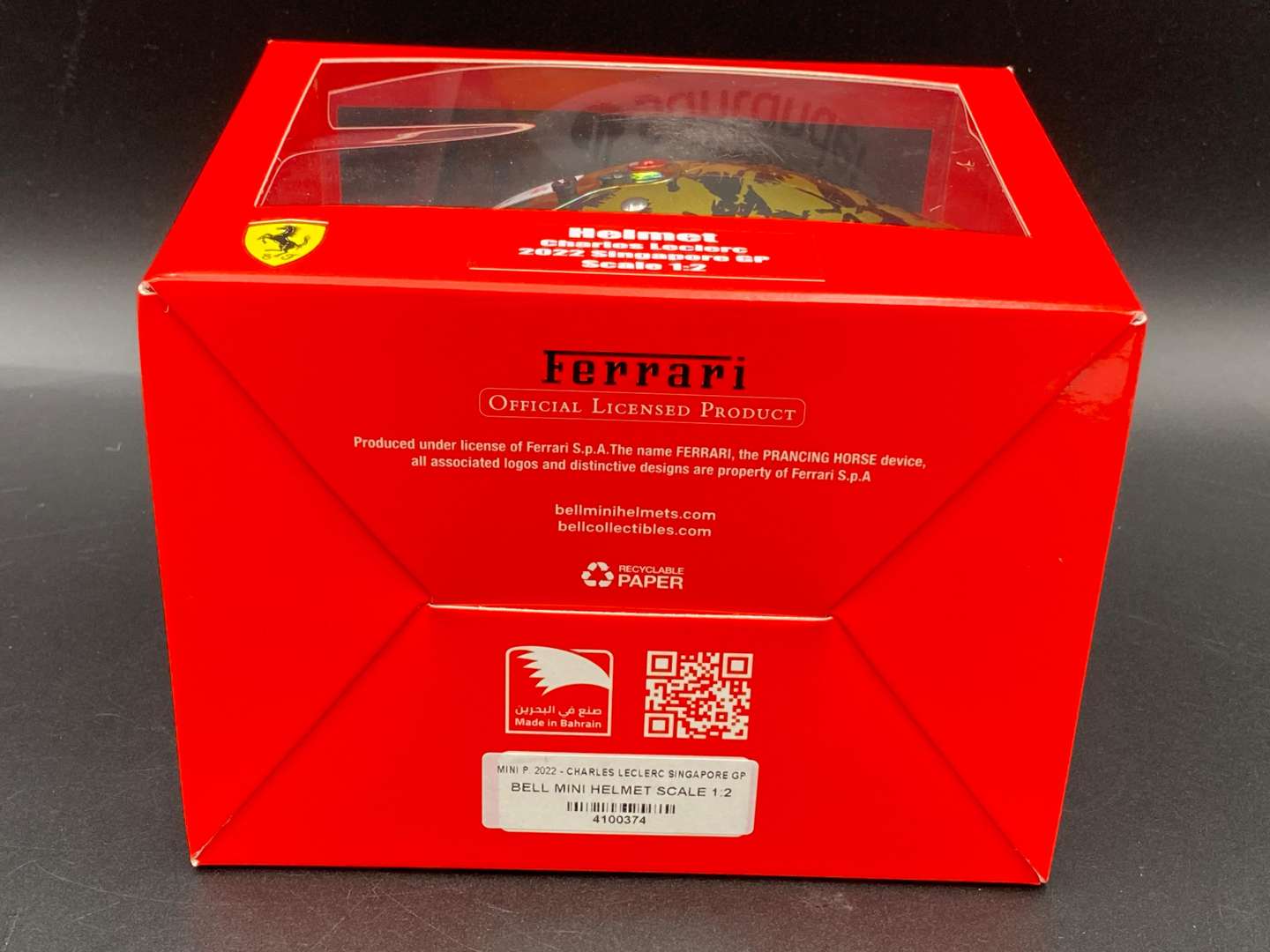 <p>BELL MINI HELMETS FOR FERRARI, 2022 CHARLES LECLERC</p>