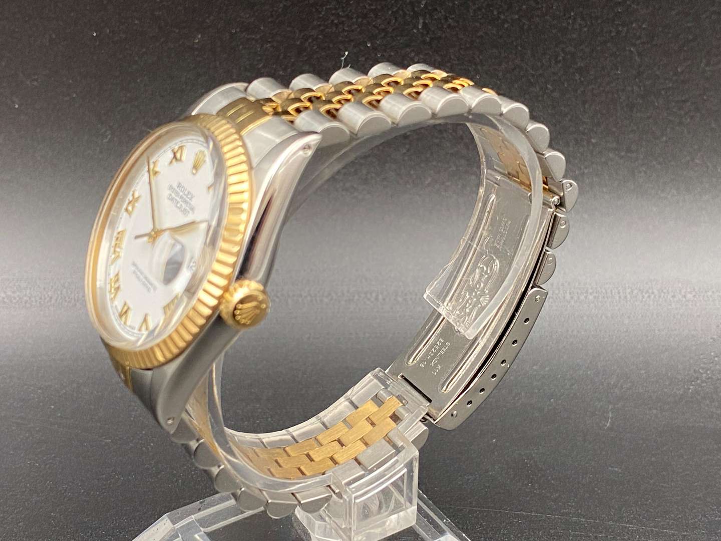 <p>ROLEX, DATEJUST, 36, STEEL & GOLD WRISTWATCH, &nbsp;REF 16013, SERIAL NO 9794245</p>