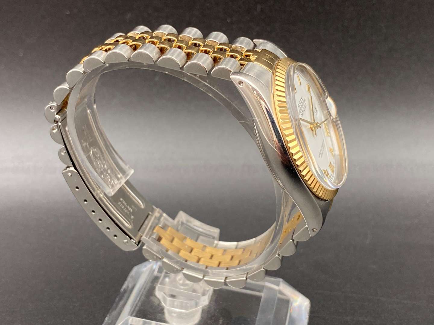 <p>ROLEX, DATEJUST, 36, STEEL & GOLD WRISTWATCH, &nbsp;REF 16013, SERIAL NO 9794245</p>
