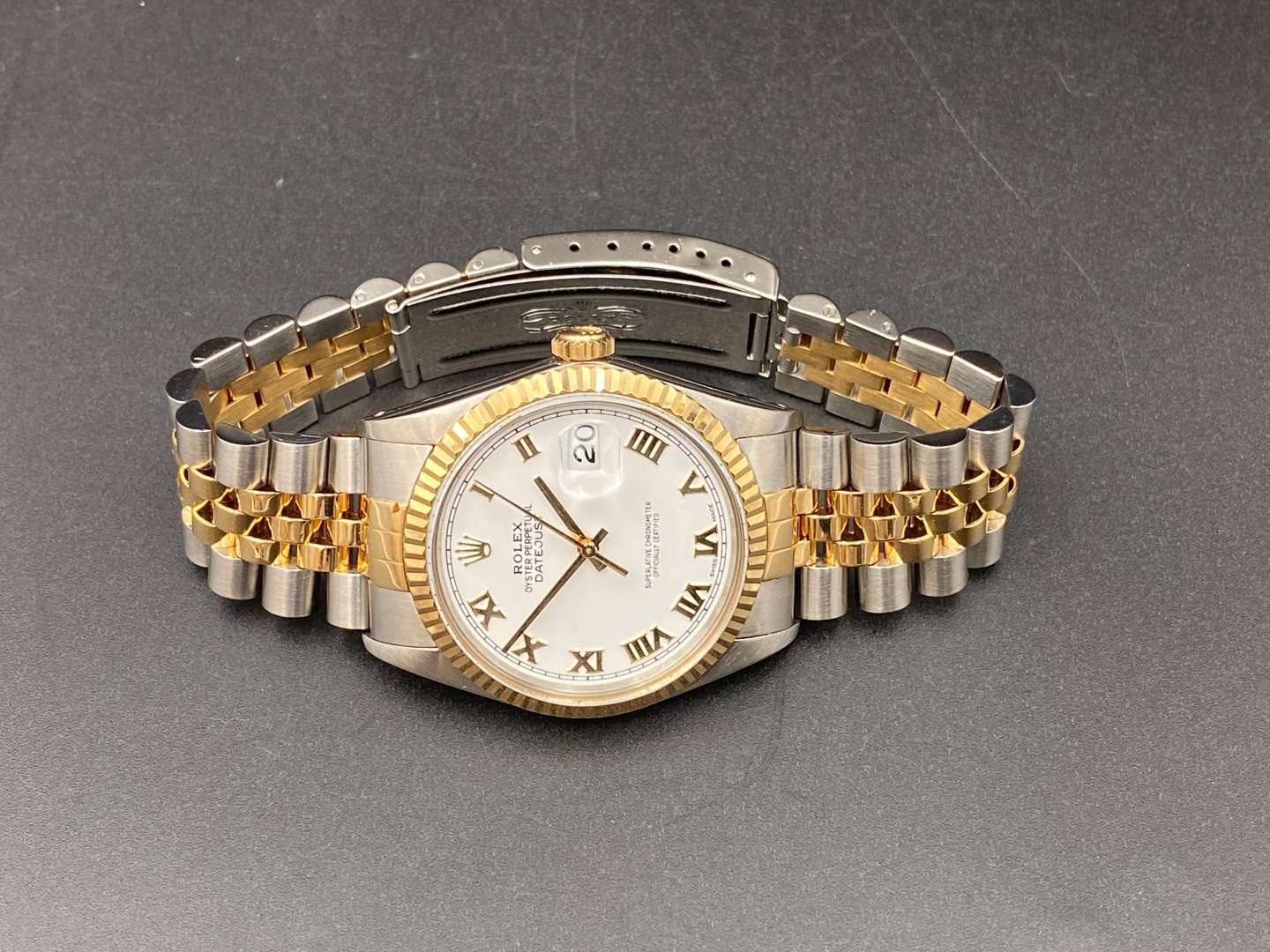 <p>ROLEX, DATEJUST, 36, STEEL & GOLD WRISTWATCH, &nbsp;REF 16013, SERIAL NO 9794245</p>