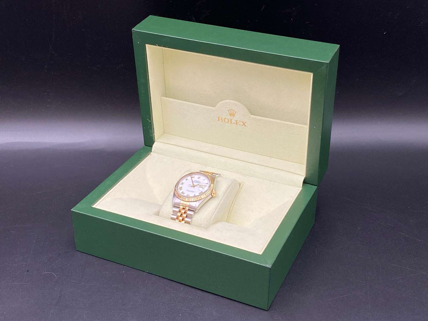 <p>ROLEX, DATEJUST, 36, STEEL & GOLD WRISTWATCH, &nbsp;REF 16013, SERIAL NO 9794245</p>