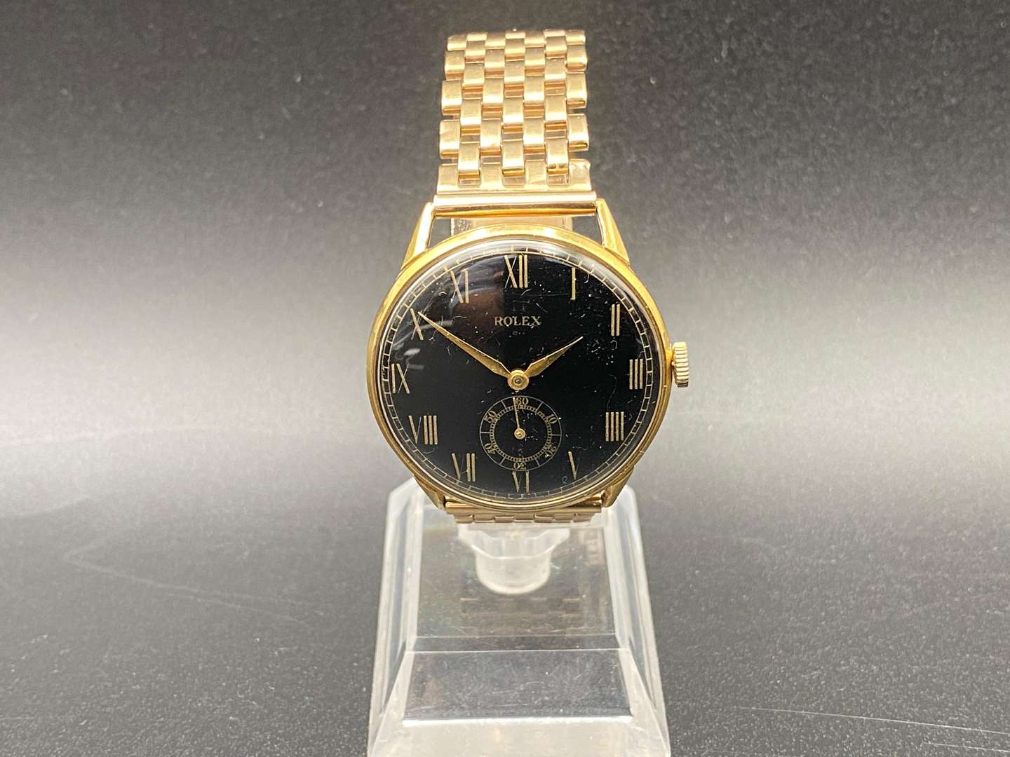<p>ROLEX, MID 20th CENTURY 18K GOLD WRISTWATCH, 60118, 3667</p>