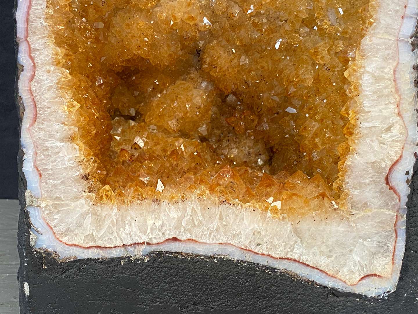 <p>MATCHED PAIR OF CATHEDERAL GEODES, CITRINE, 14.8KG EACH</p>