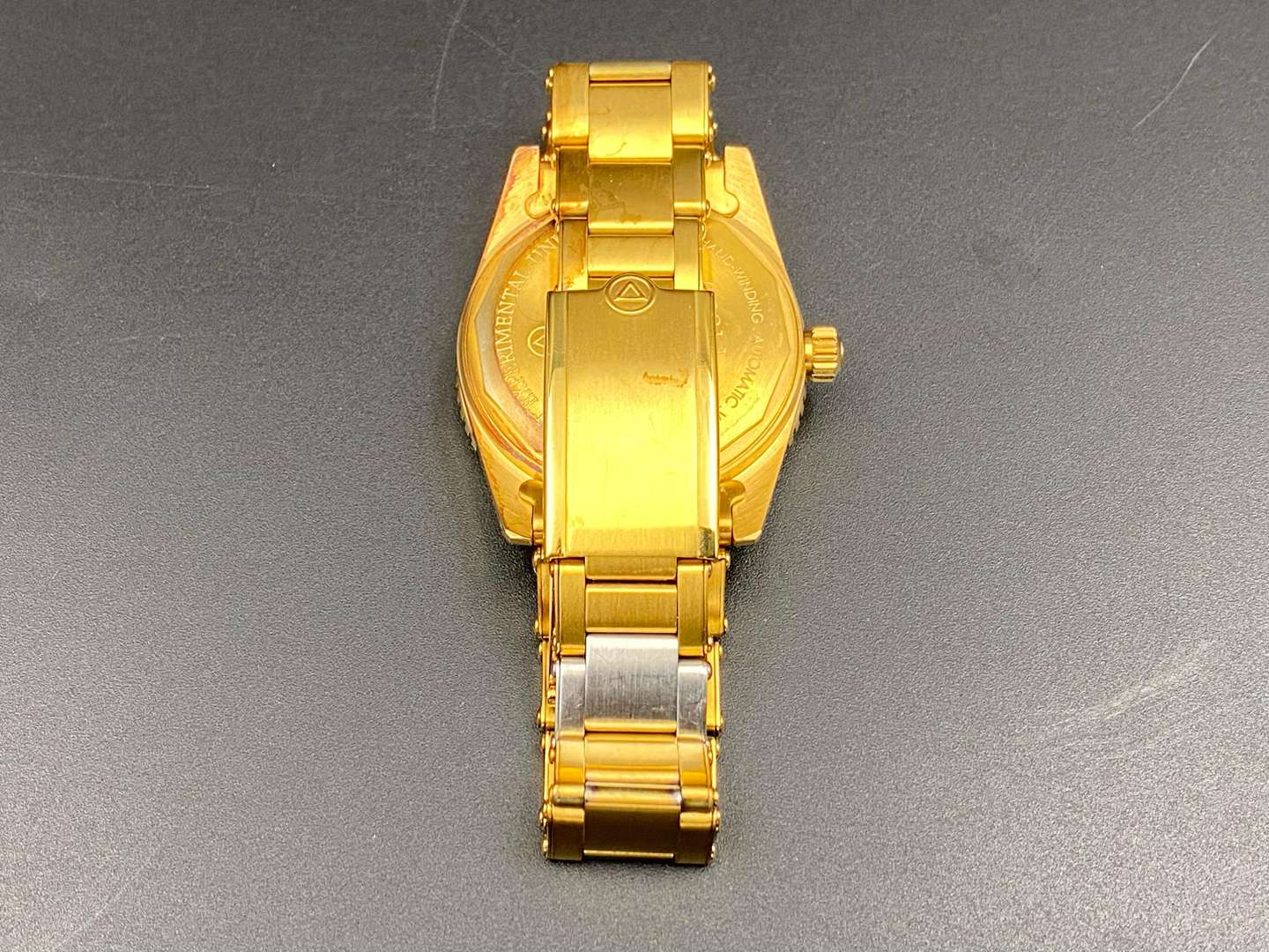 <p>WATCH EXPERIMENTAL UNIT, (WMT), PANTON MKII, a gilt metal, automatic, centre seconds, calendar wristwatch, 14390</p>