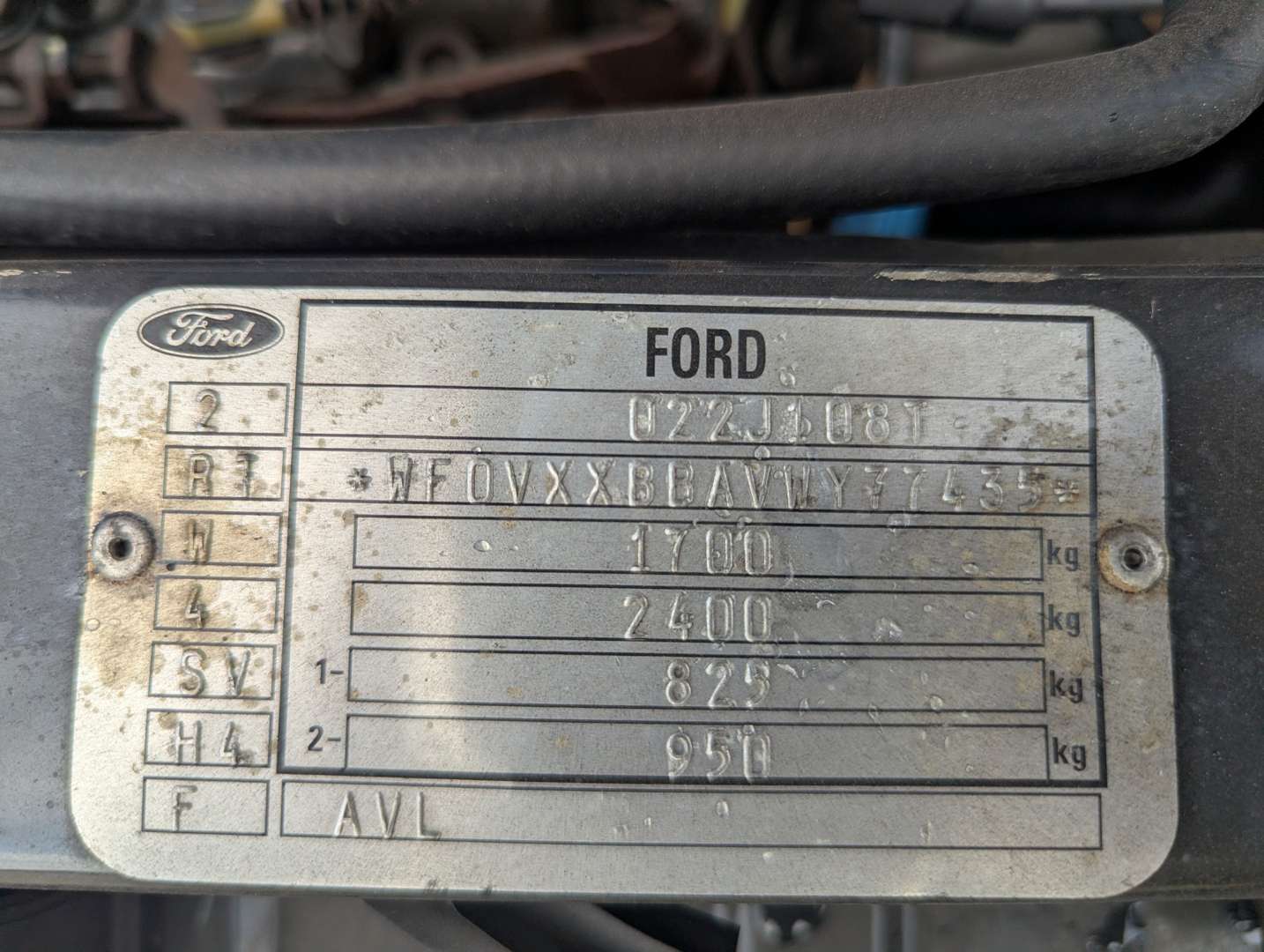<p>1998 FORD ESCORT 55D VAN</p>