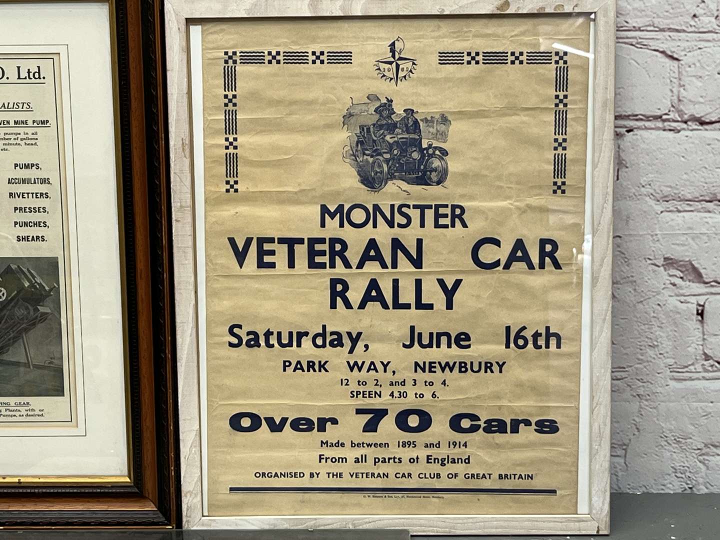 <p>Monster Veteran Car Rally Poster, Henry Berry & Co Poster and One Other (3)</p>