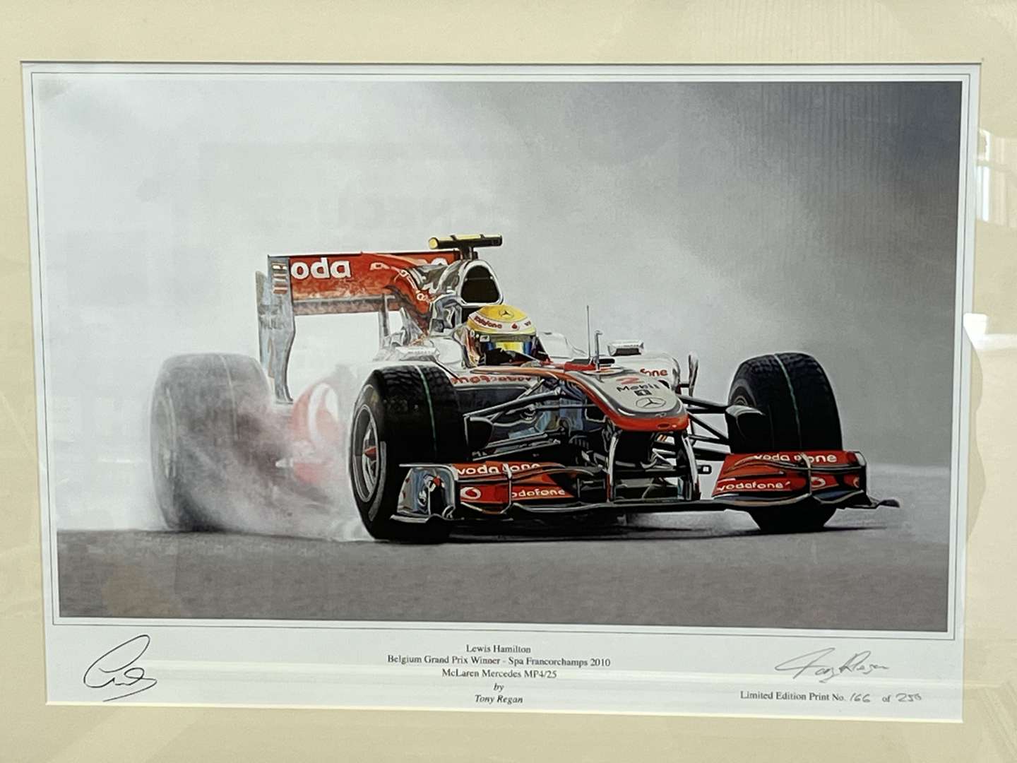 <p>Two Framed F1 Tony Regan Signed Limited Edition Prints&nbsp;</p>