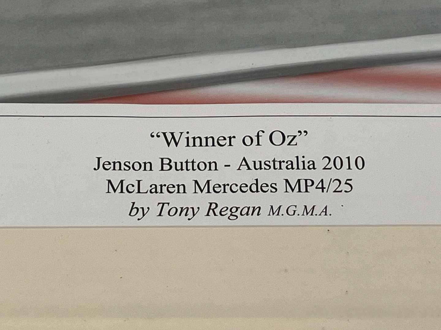 <p>Two Framed F1 Tony Regan Signed Limited Edition Prints&nbsp;</p>