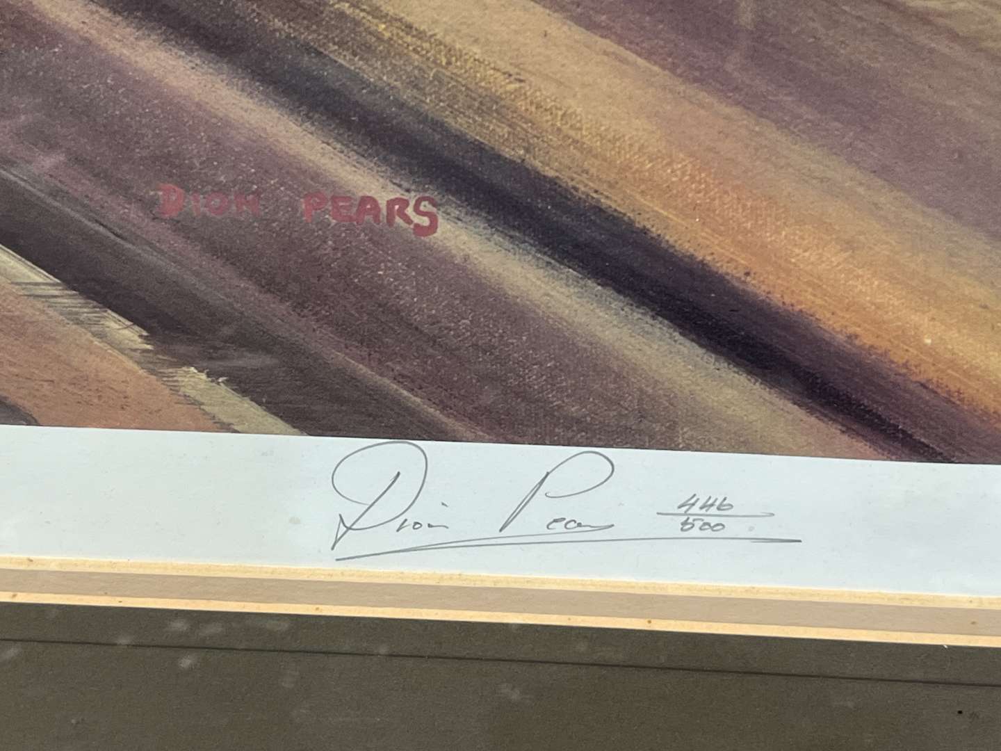 <p>Dion Pears Signed Limited Edition Print 446/500</p>
