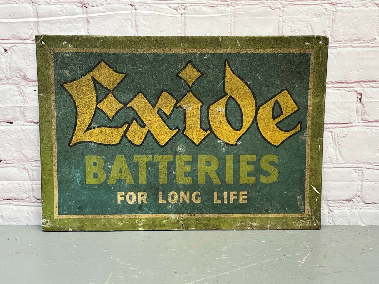<p>Exide Batteries For Long Life Aluminium Sign</p>