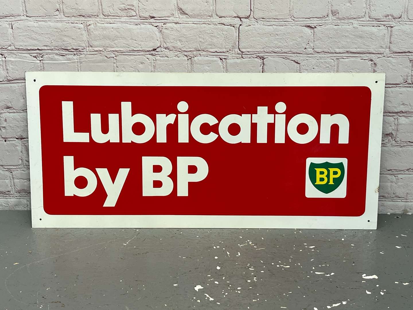 <p>Lubrication By BP Metal Sign</p>