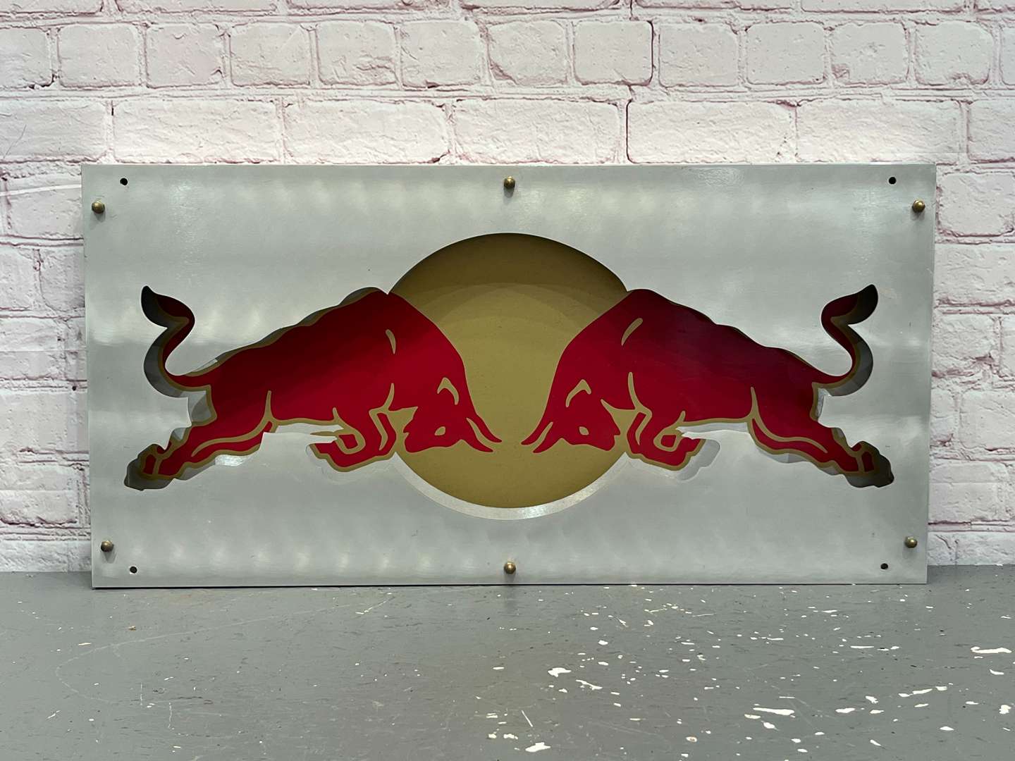 <p>Red Bull Metal Framed Illuminated Display Sign</p>