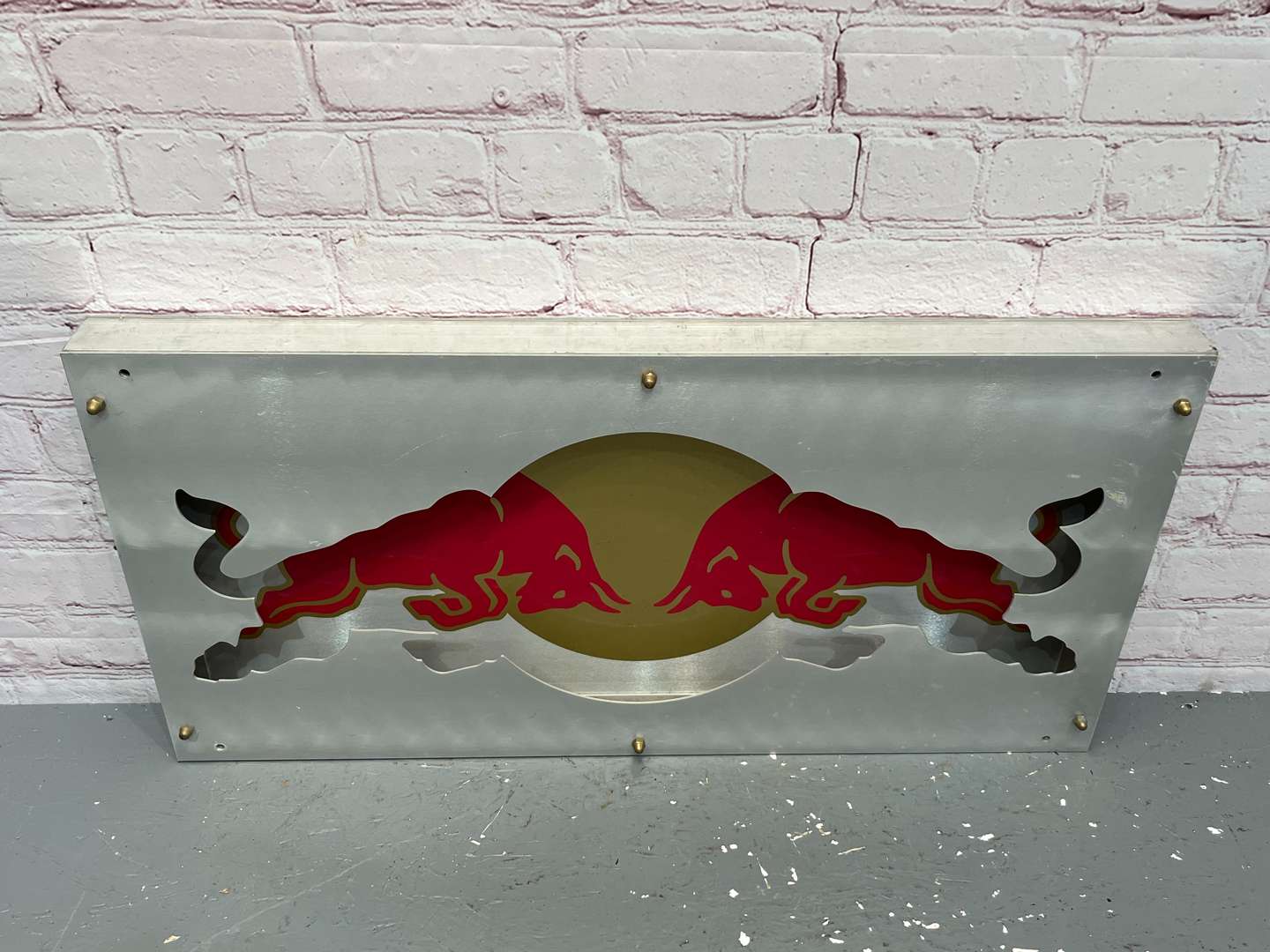 <p>Red Bull Metal Framed Illuminated Display Sign</p>