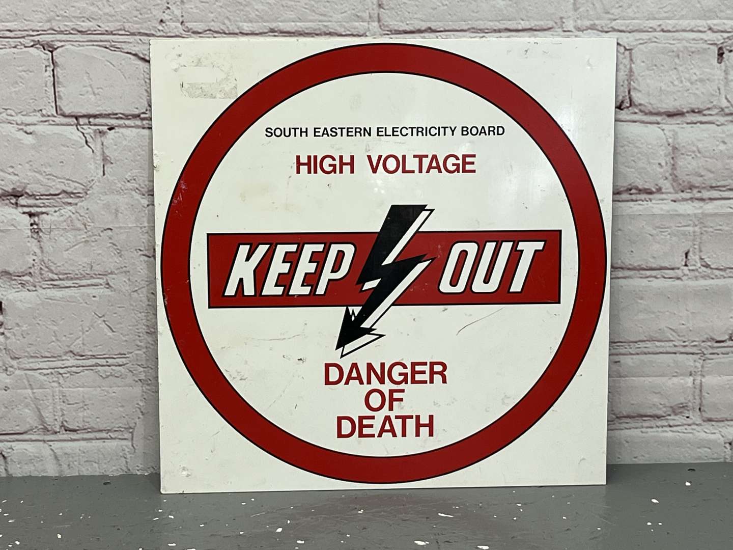 <p>South Eastern Electricity Board High Voltage Metal Sign</p>