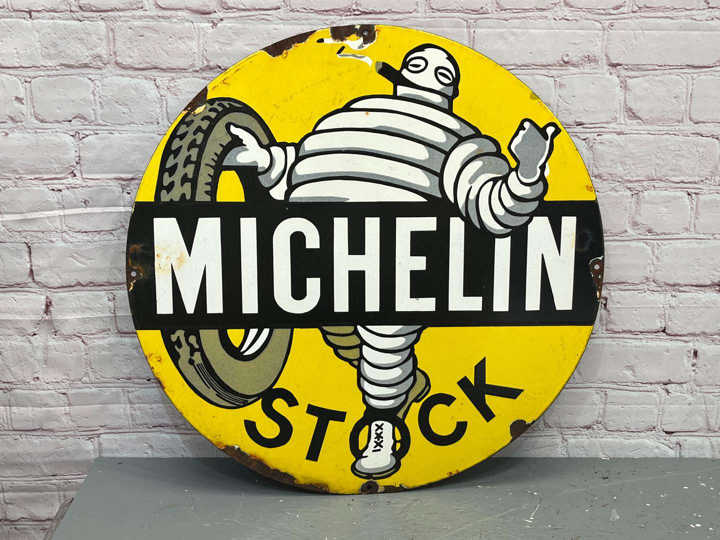<p>Michelin Stock Enamel Sign&nbsp;</p>