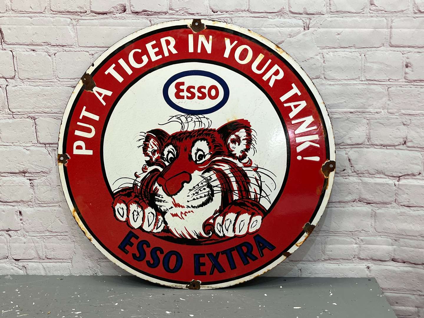 <p>Esso “Put a Tiger in Your Tank” Enamel Sign&nbsp;</p>