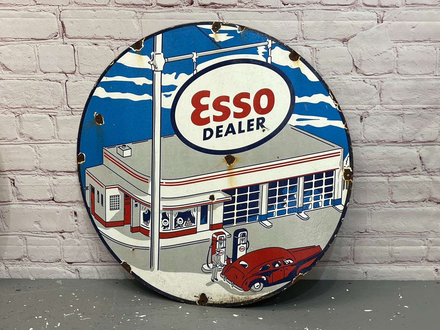 <p>Esso Dealer Enamel Sign</p>