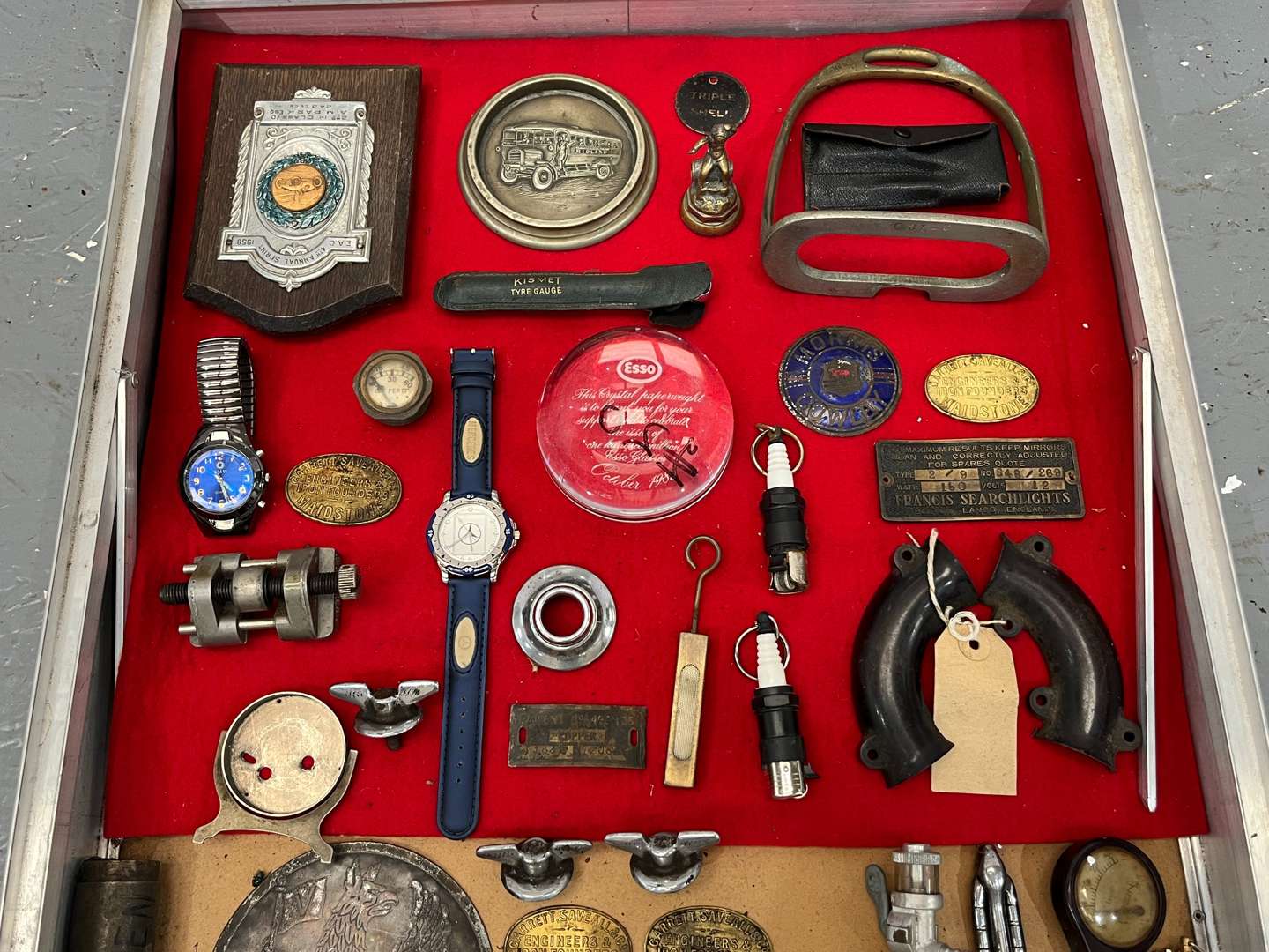 <p>Autojumblers Lot In a Display Case</p>