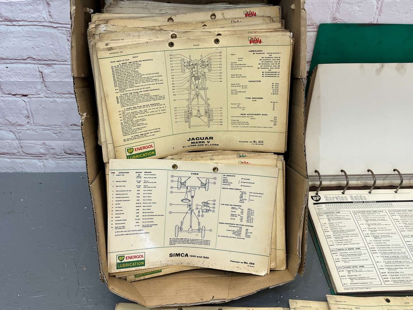 <p>Box Of BP Lubrication Charts & Service Guides&nbsp;</p>