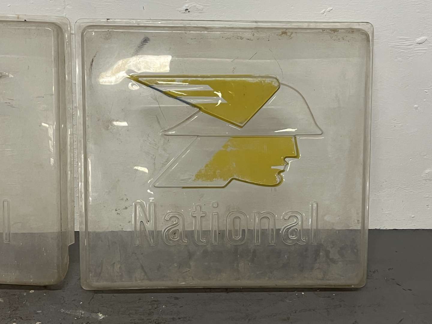 <p>Two National Benzole Petrol Pump Signs</p>