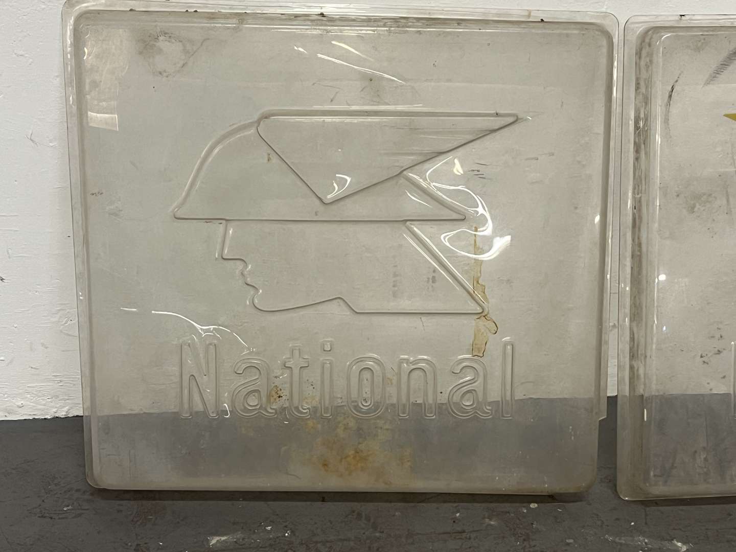 <p>Two National Benzole Petrol Pump Signs</p>