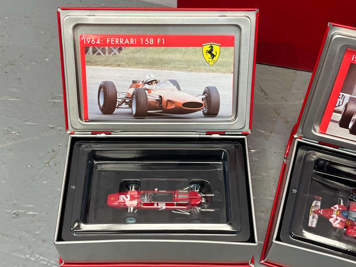 <p>Three Boxed Hotwheels Ferrari F1 Cars 1:24 Scale</p>