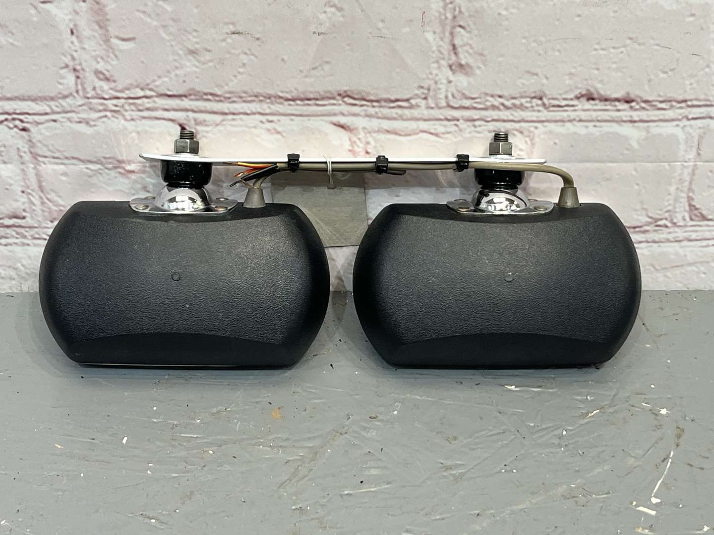<p>Pair of Lucas Square Eight Spot Lights</p>