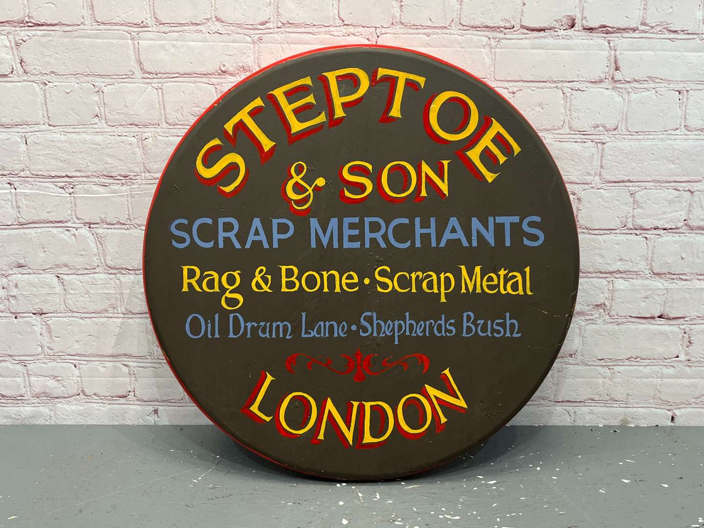 <p>Steptoe & Son Painted Table Top</p>
