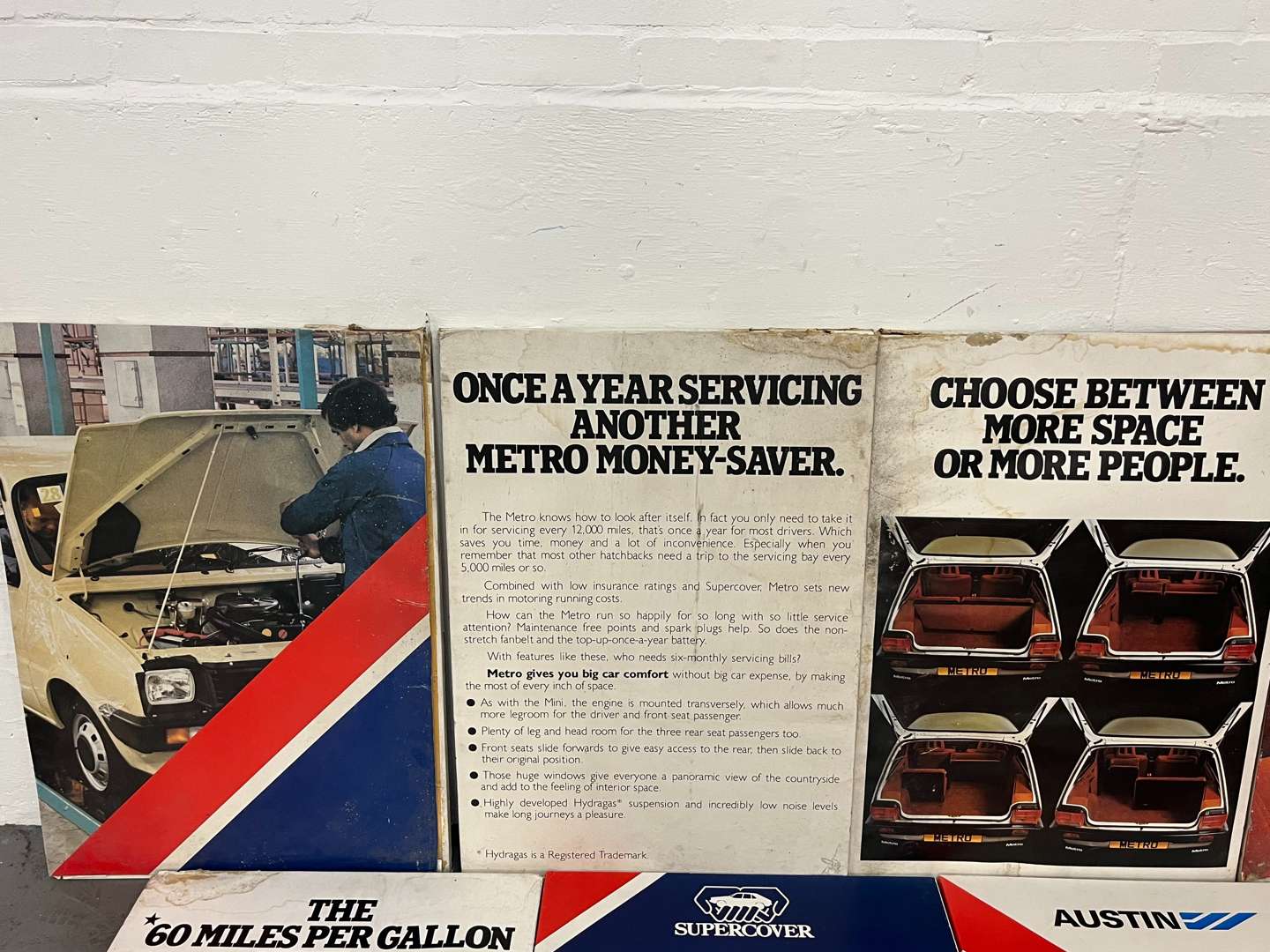 <p>Set of Cardboard Mini Metro Dealership Advertising Boards</p>