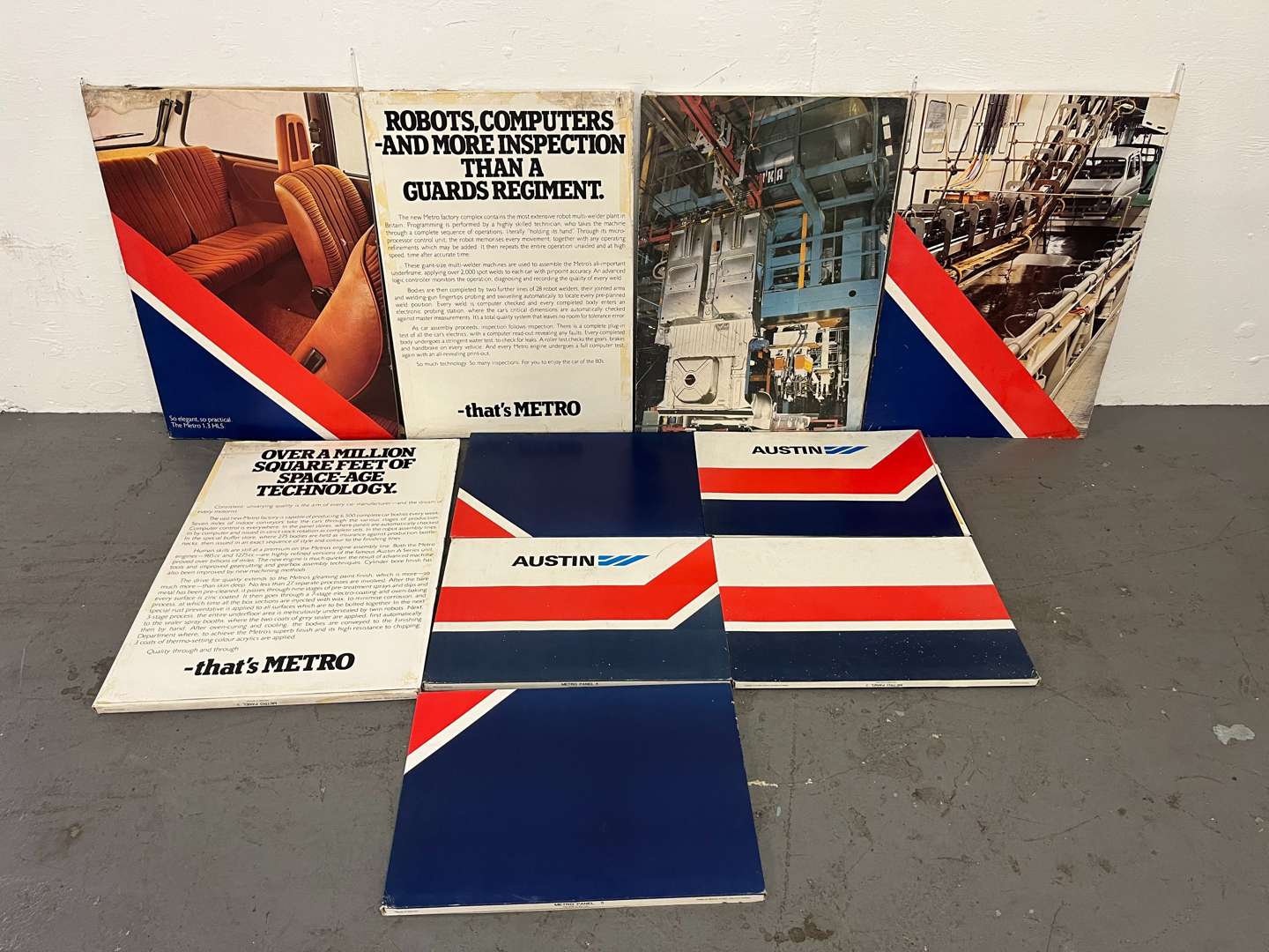 <p>Set of Cardboard Mini Metro Dealership Advertising Boards</p>