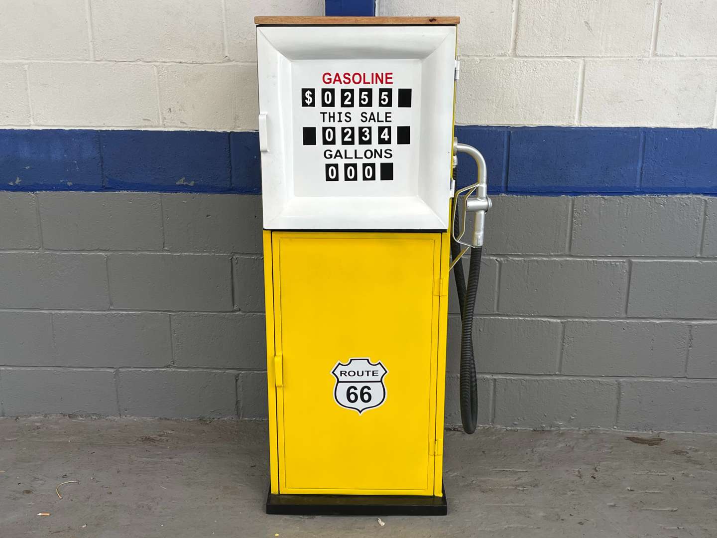 <p>Petrol Pump Styled Metal Modern Drinks Cabinet</p>