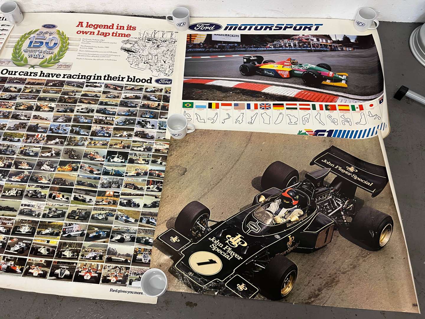 <p>Six Formula One Unframed Posters</p>