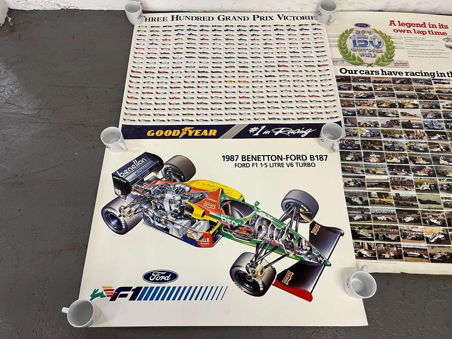 <p>Six Formula One Unframed Posters</p>