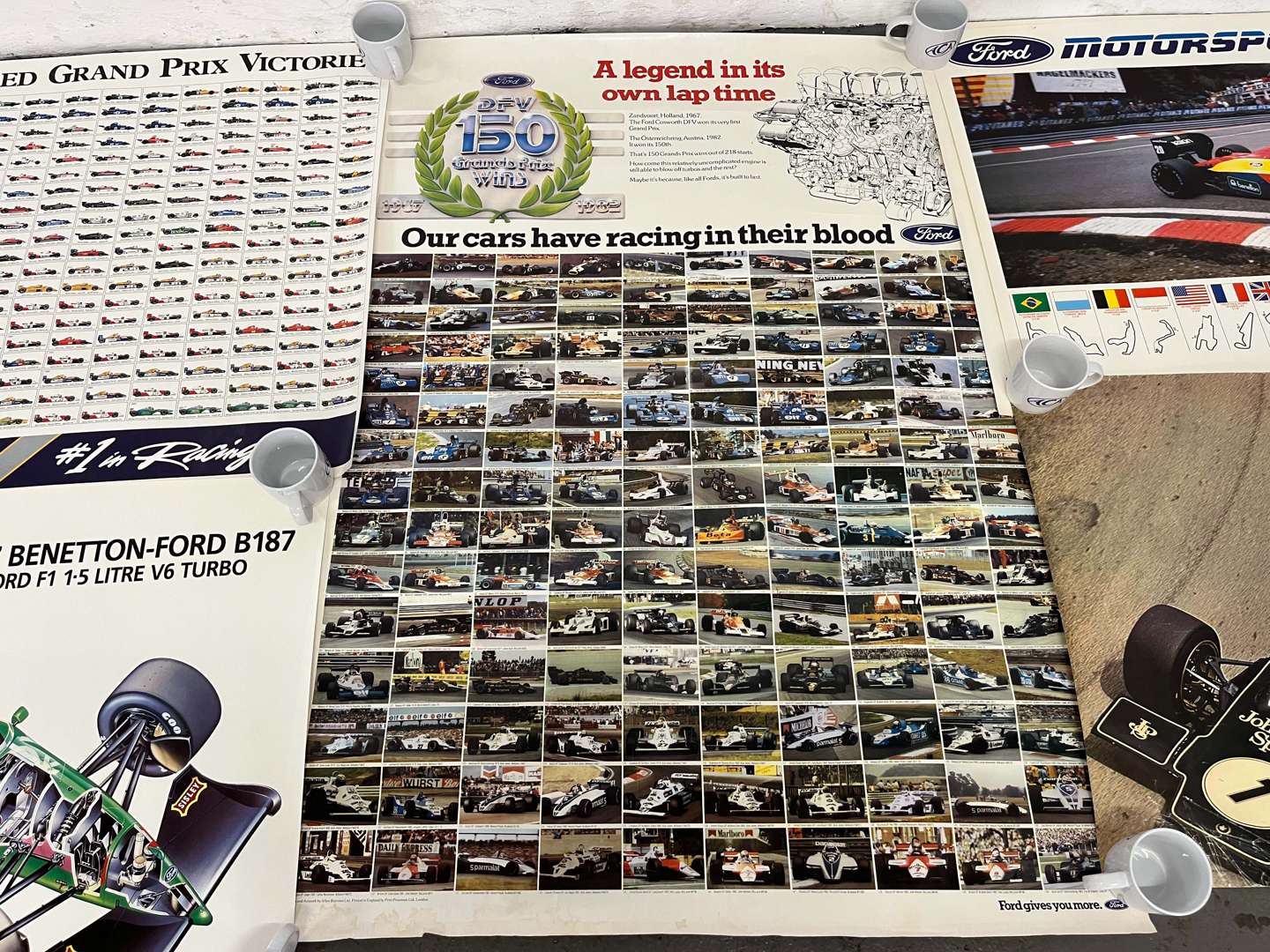 <p>Six Formula One Unframed Posters</p>