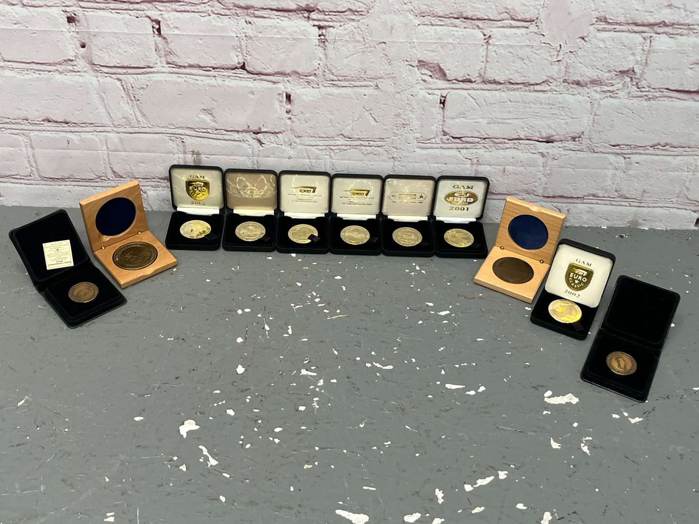 <p>Nine RAC, MSA Euro Classic Finishers Medals</p>