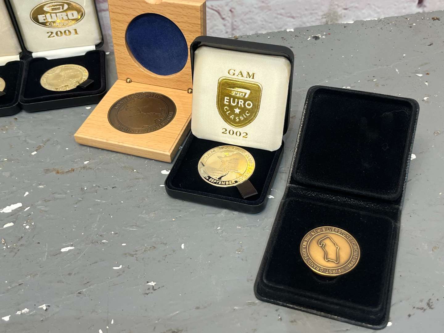 <p>Nine RAC, MSA Euro Classic Finishers Medals</p>