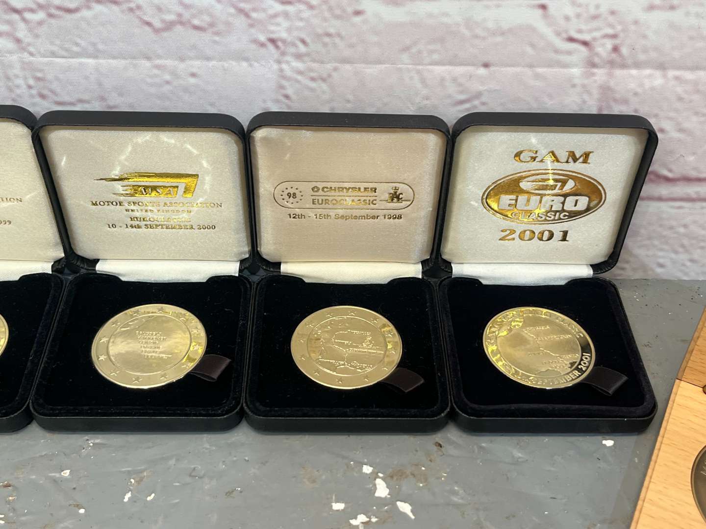 <p>Nine RAC, MSA Euro Classic Finishers Medals</p>