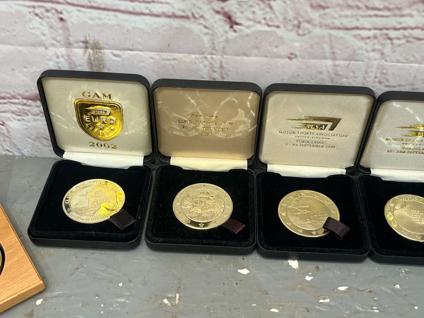 <p>Nine RAC, MSA Euro Classic Finishers Medals</p>