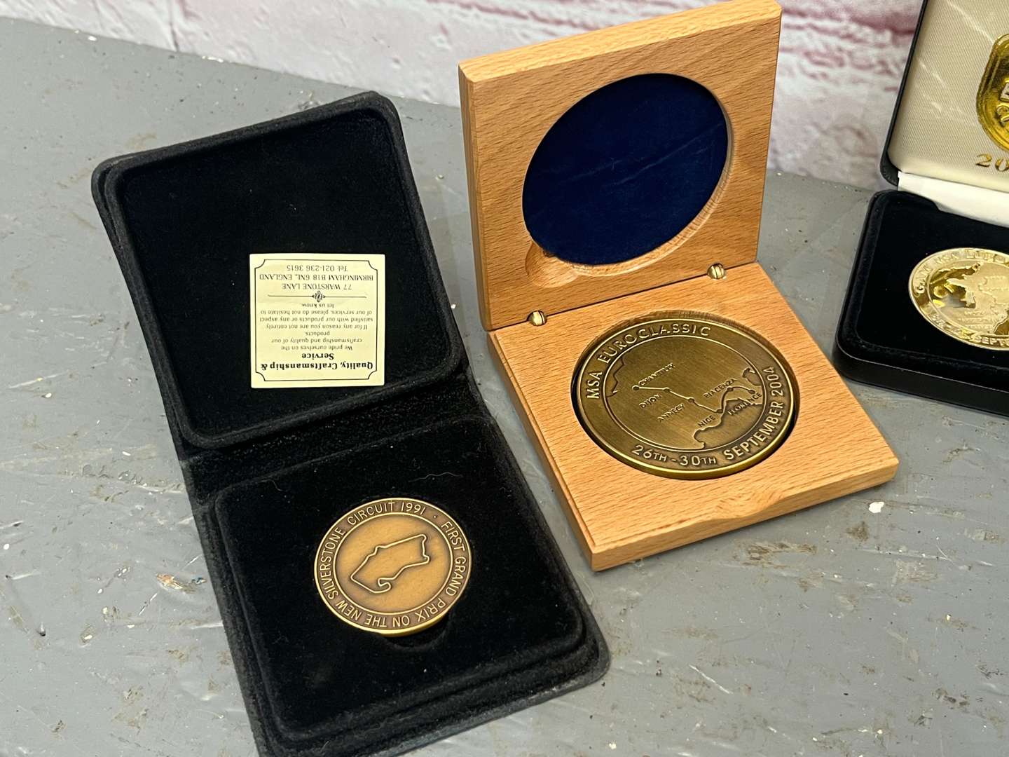 <p>Nine RAC, MSA Euro Classic Finishers Medals</p>