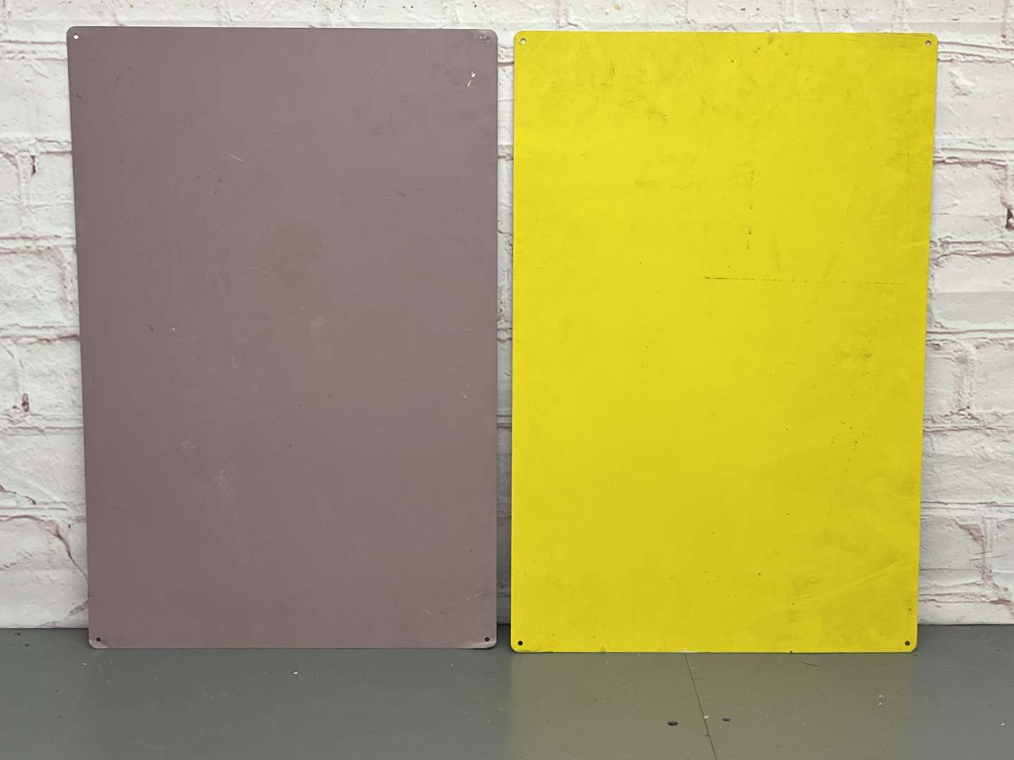 <p>Two Pedestrian Warning Signs on Aluminium Board</p>
