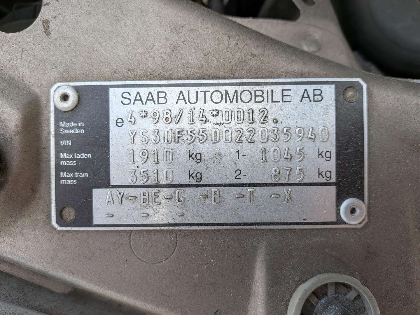 <p>2002 SAAB 9-3 TiD</p>