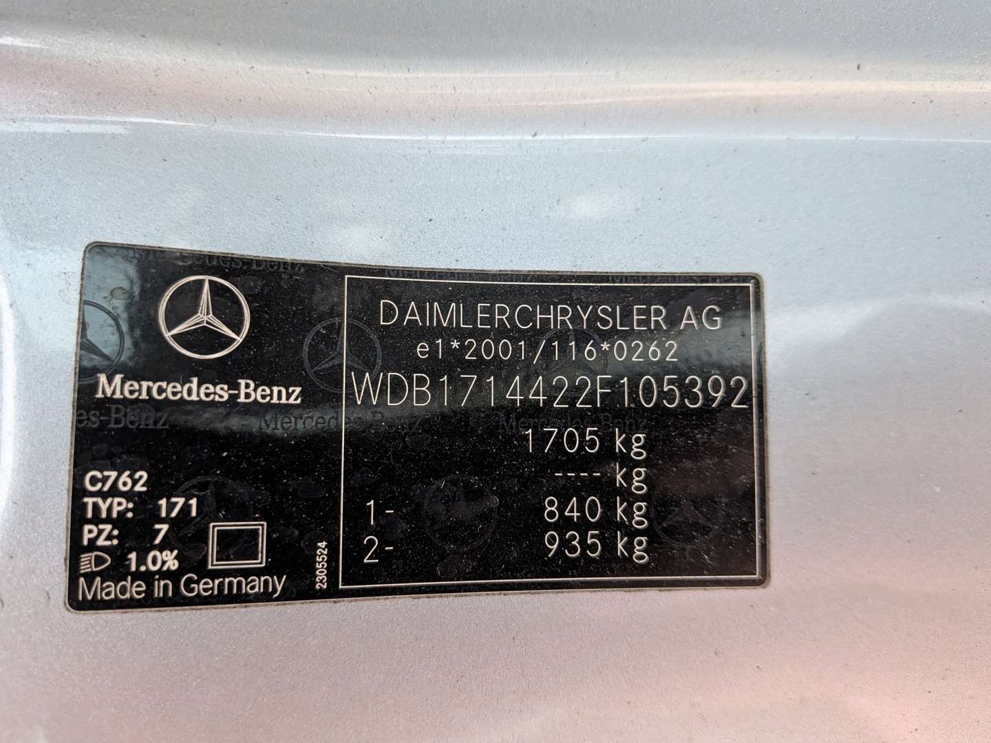 <p>2005 MERCEDES SLK 200 KOMPRESSOR R171 AUTO</p>