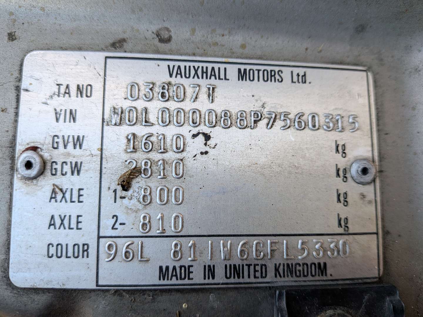 <p>1993 VAUXHALL CAVALIER ENVOY</p>