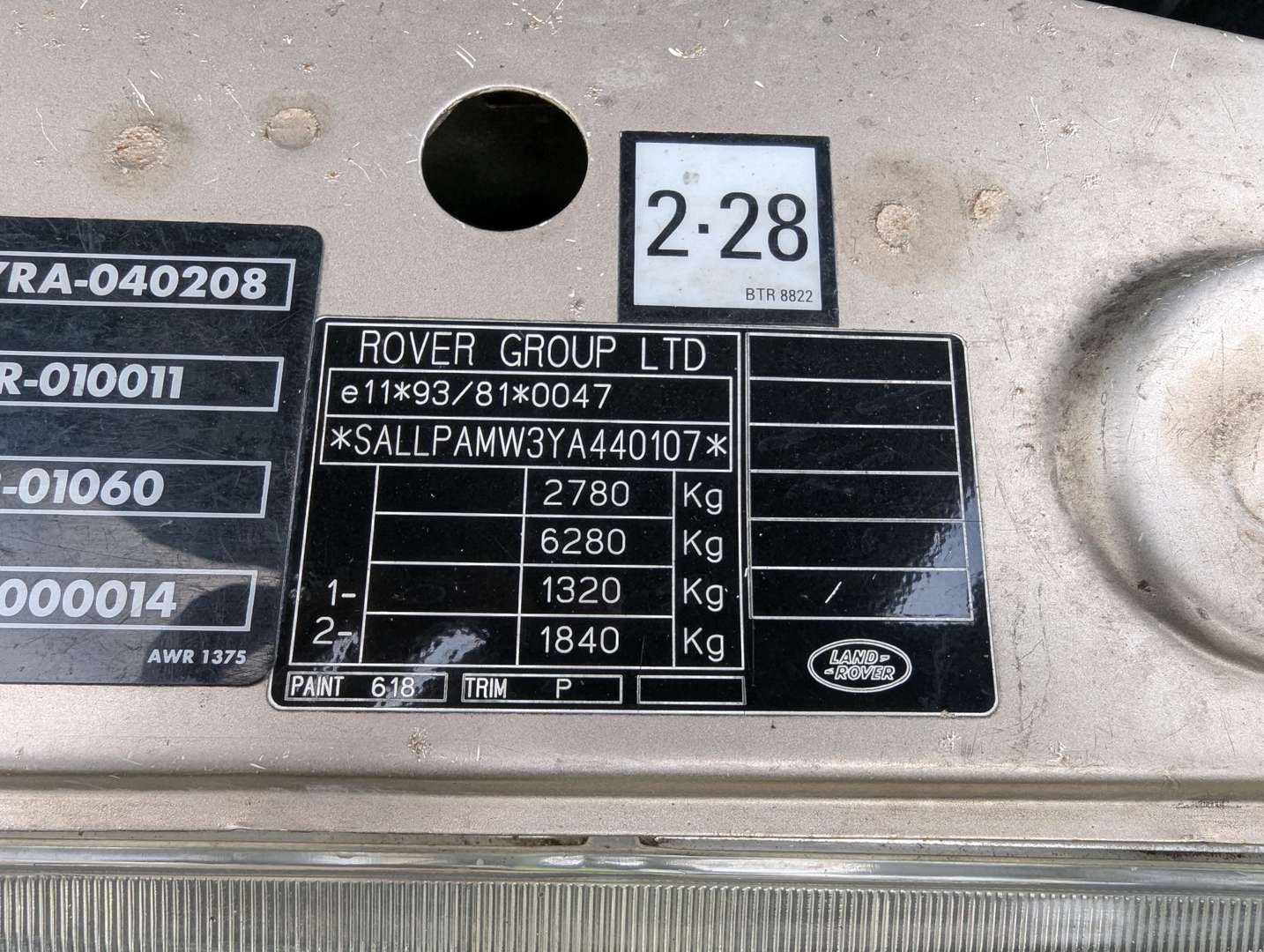 <p>2000 RANGE ROVER P38 DHSE AUTO</p>
