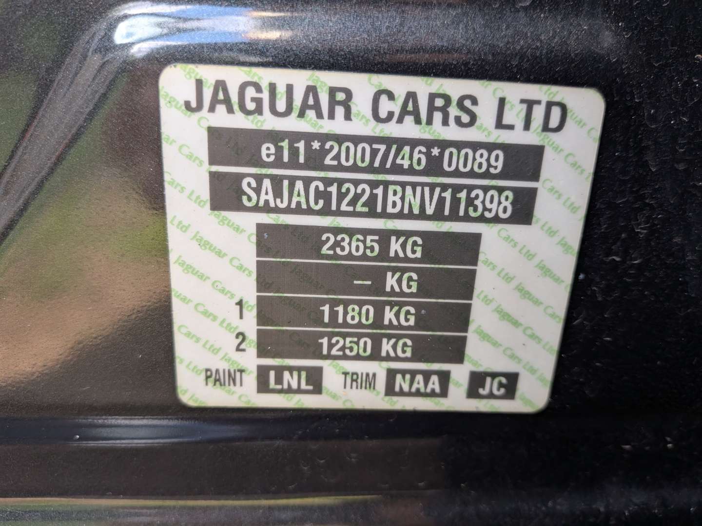 <p>2010 JAGUAR XJ PREMIUM LUXURY V6</p>
